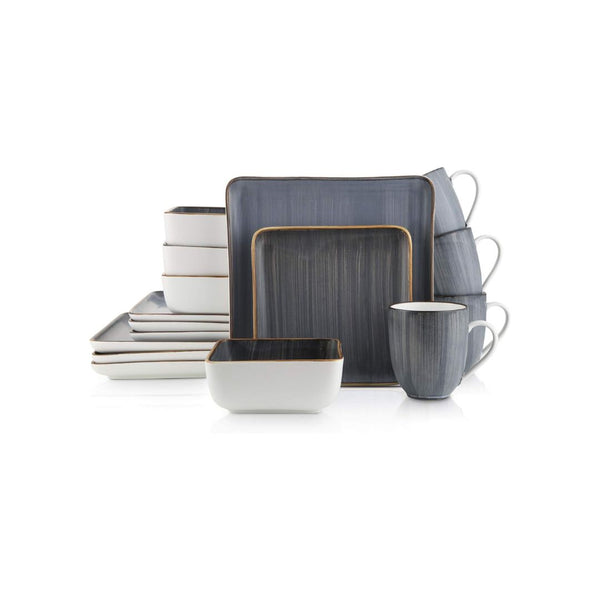 16 Pieces Stone Lain Esmeralda Porcelain Dinnerware Set