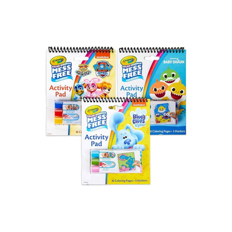 3-Pack Crayola Nickelodeon Color Wonder Activity Books Bundle