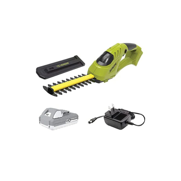 24-Volt Sun Joe 24V-SSEG-LTE Cordless Handheld Shrubber With Trimmer Kit