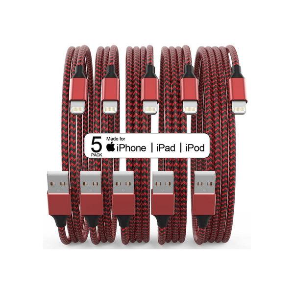 5 iPhone Fast Charging Long Lightning Cables