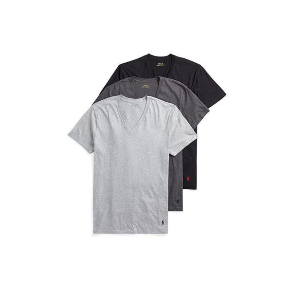 3 Polo Ralph Lauren Men's Classic Fit Cotton V-Neck Undershirts