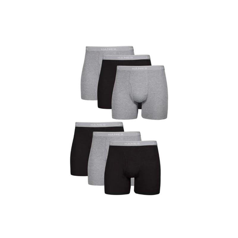 6 Pack Of Hanes Cool Dri Moisture-Wicking Boxer Briefs