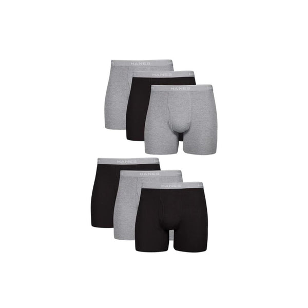 6 Pack Of Hanes Cool Dri Moisture-Wicking Boxer Briefs