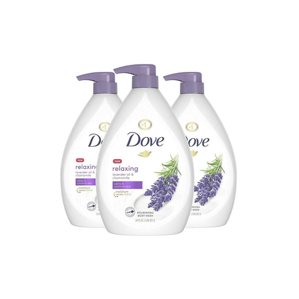 3 Bottles of Dove Relaxing Body Wash