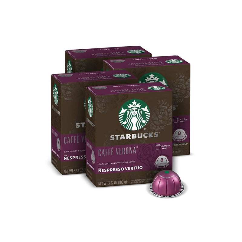 32 Starbucks Nespresso Dark Roast Caffè Verona Vertuo Line 7.77oz Via Amazon