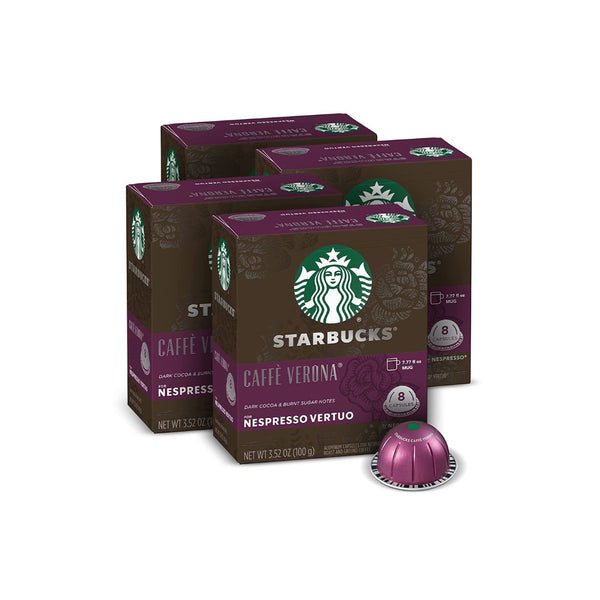 32 Starbucks Nespresso Dark Roast Caffè Verona Vertuo Line 7.77oz Via Amazon