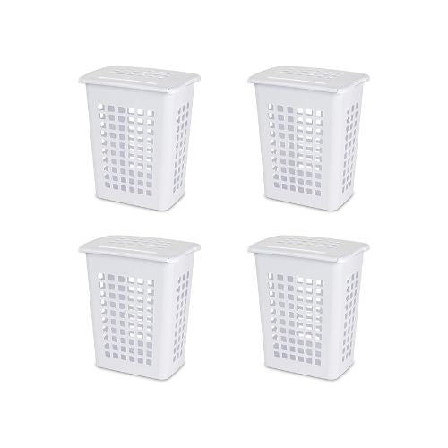 4-Pack Sterilite Rectangular LiftTop Laundry Hamper Via Amazon