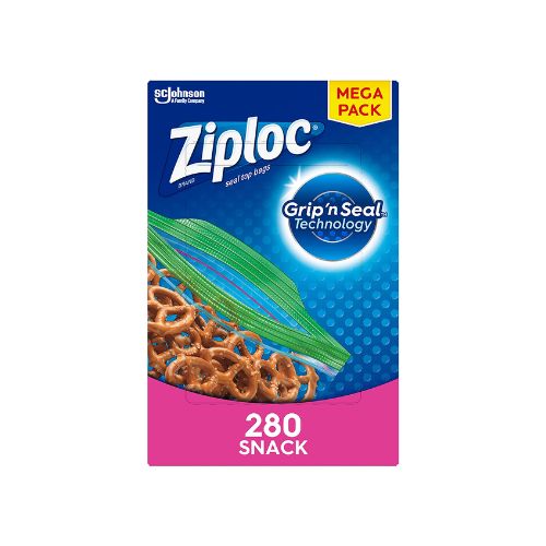 280-Count Ziploc Snack Bags for On the Go Freshness Via Amazon