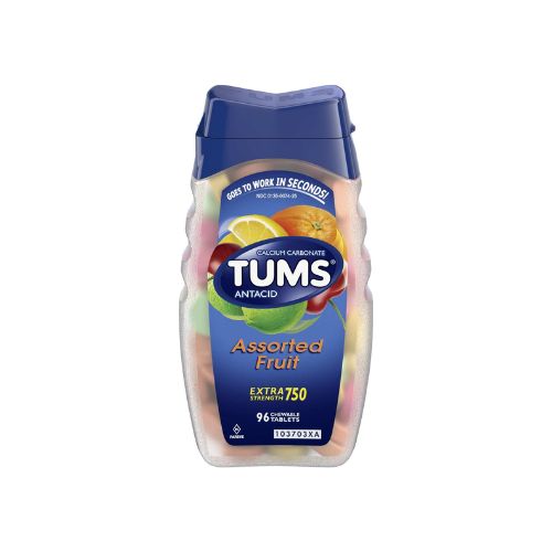 TUMS Extra Strength Antacid Chewable Tablets for Heartburn Relief, 96-Count