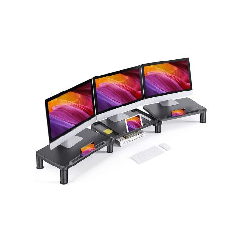Triple Monitor Stand for Monitor, Laptop, Printers, PC