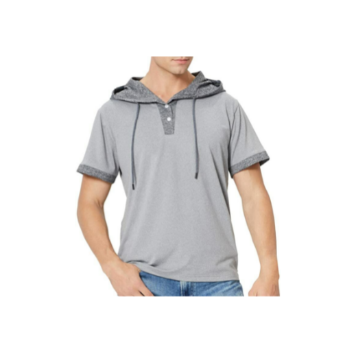 Men's Casual Hooded T-Shirts Summer Hoodie (Many Colors) Via Amazon