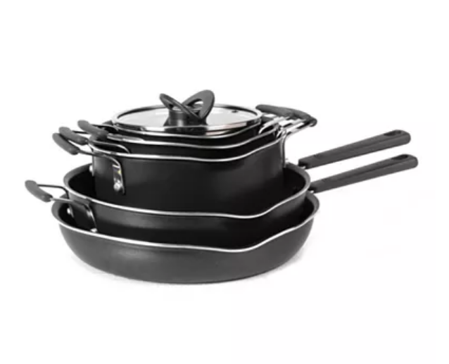 T-Fal Stackables 10-Pc. Titanium Non-Stick Cookware Set Via Macy's