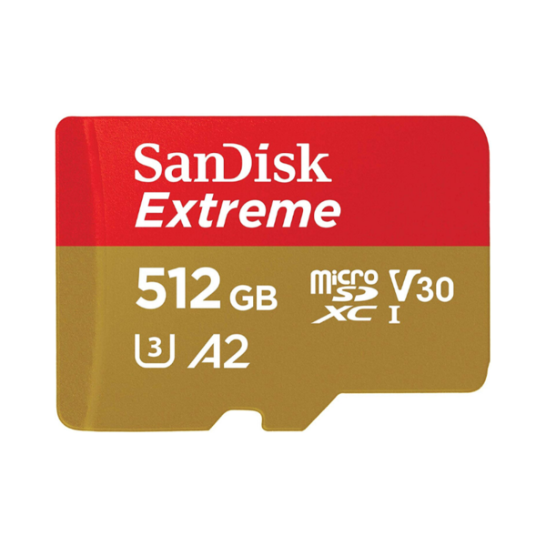 SanDisk 512GB Extreme MicroSDXC UHS-I Memory Card with Adapter Via Amazon