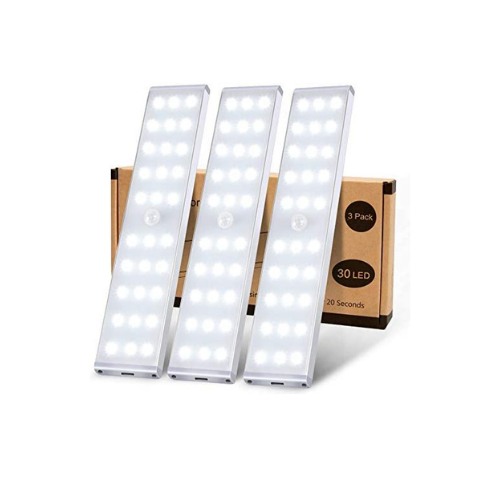 3-Pack KSQ LED Wireless Under Cabinet Lights Via Amazon