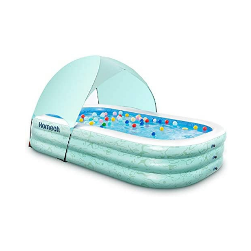 Inflatable Swimming Pool With Sun Shade 118