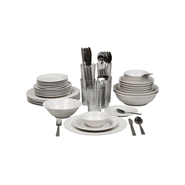 Service For 6 Strawberry Street Nova 62 Piece Dinnerware Set Via Walmart