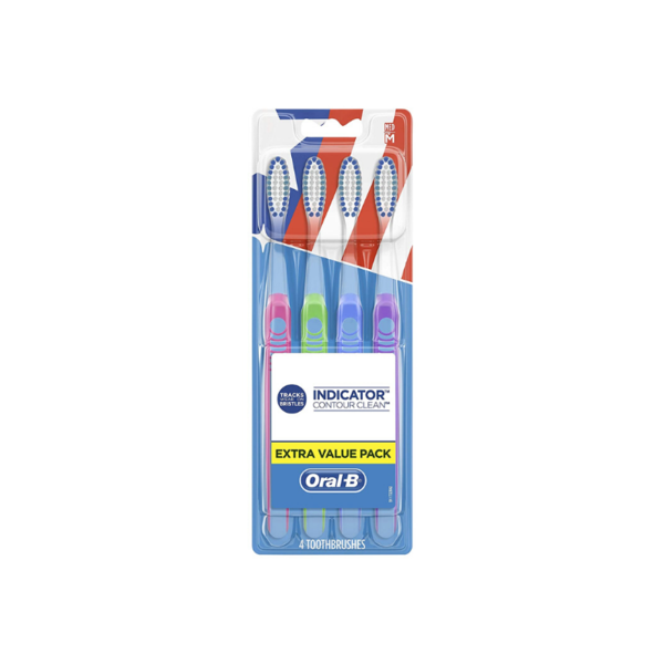 4 Oral-b Indicator Contour Clean Toothbrushes Via Amazon