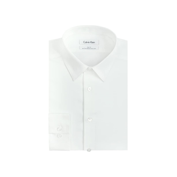 Calvin Klein Men's Dress Shirt Slim Fit Non Iron Herringbone Via Amazon