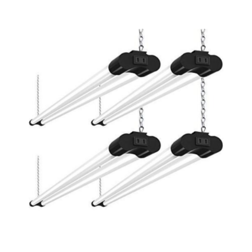 4-Pack Bbounder Linkable LED Utility Shop Lights, 48" Long Via Amazon