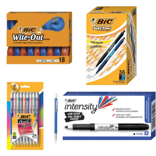 Save up to 59% off on BIC writing instruments Via Amazon