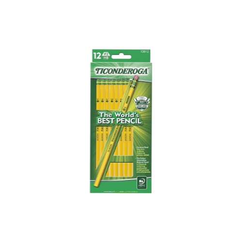 12-Pack TICONDEROGA Pencils, #2 HB Via Amazon