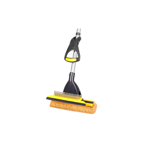 Sponge Mop with Squeegee and Extendable Telescopic Long Handle Via Amazon