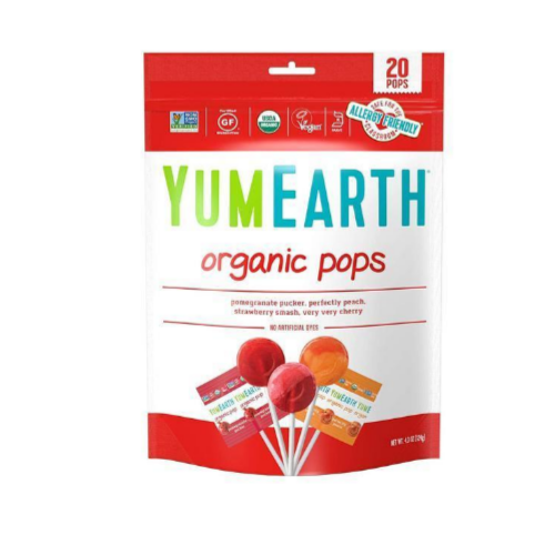 20 Pcs YumEarth Organic Lollipops, Assorted Flavors, Via Amazon