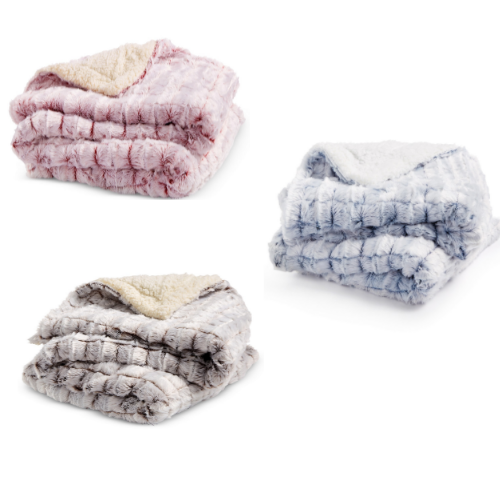 Reversible Micromink to Faux-Sherpa Tie-Dye Throw Via Macys