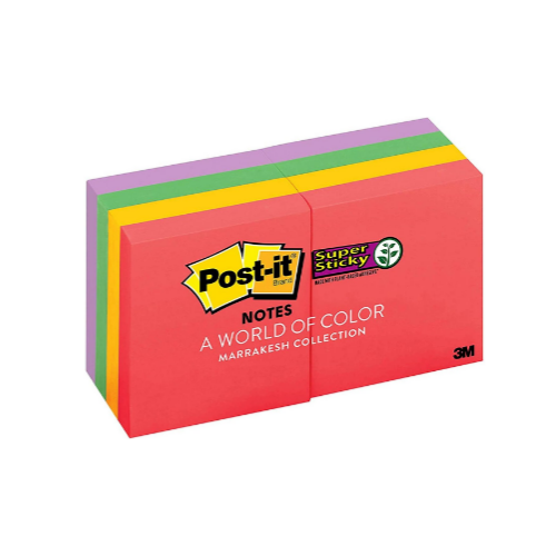 8 Pads/Pack Post-it Super Sticky Notes Via Amazon