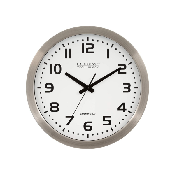 La Crosse Technology 16″ Stainless Steel Atomic Wall Clock Via Amazon