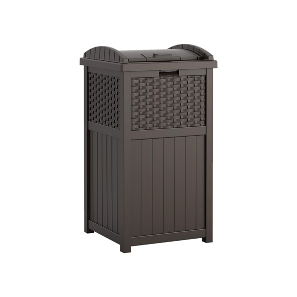 Suncast 33 Gallon Hideaway Can Resin Outdoor Trash with Lid Via Amazon