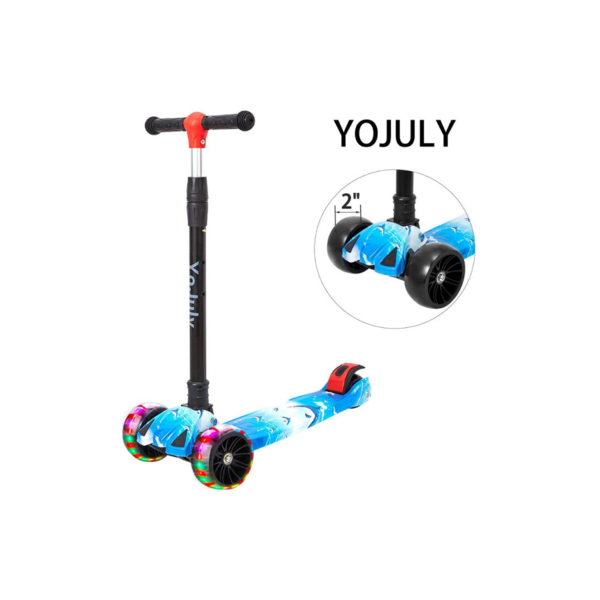 3 Wheels Kick Scooter With Flashing Wheels Via Amazon