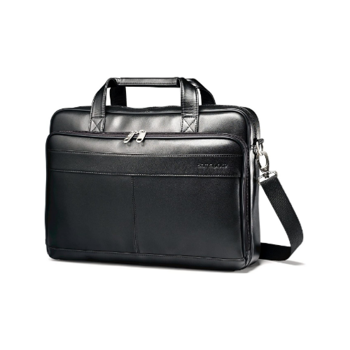 Samsonite Leather Slim Briefcase Via Amazon