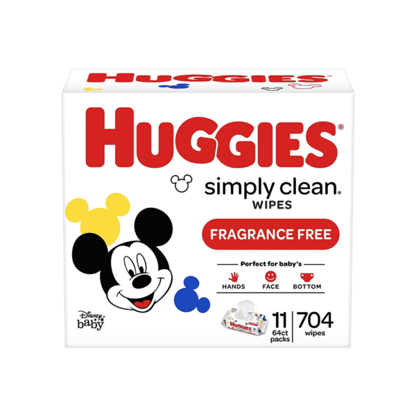 704 Huggies Simply Clean Unscented Baby Wipes
Via Amazon