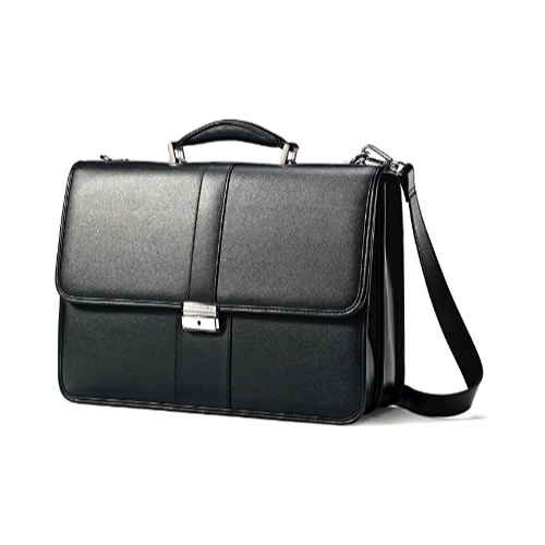 Men's Briefcase PU Leather Shoulder Satchel Computer Bag (2 Colors) Via Amazon