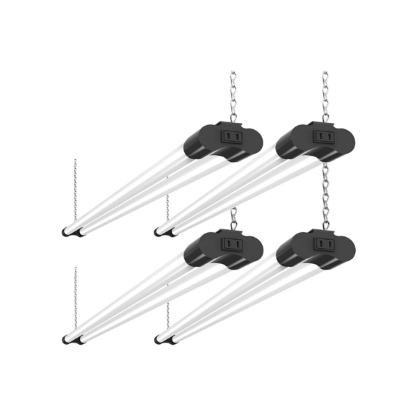 4-Pack Linkable 4 Foot LED Utility Shop Lights Via Amazon