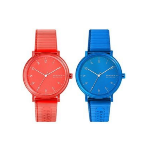 Skagen Aaren Colored Silicone Quartz Minimalistic 41mm Watch Via Amazon