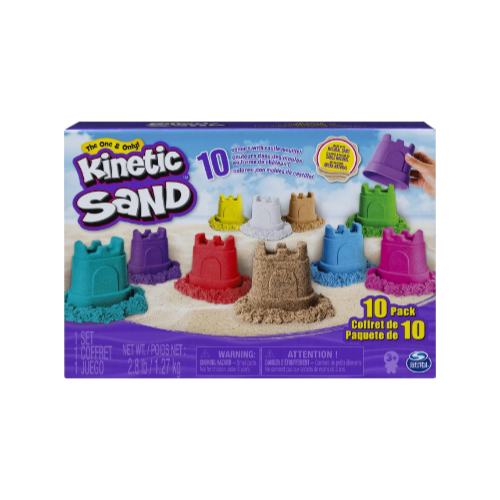 Kinetic Sand, Castle Containers 10-Color Pack Via Amazon