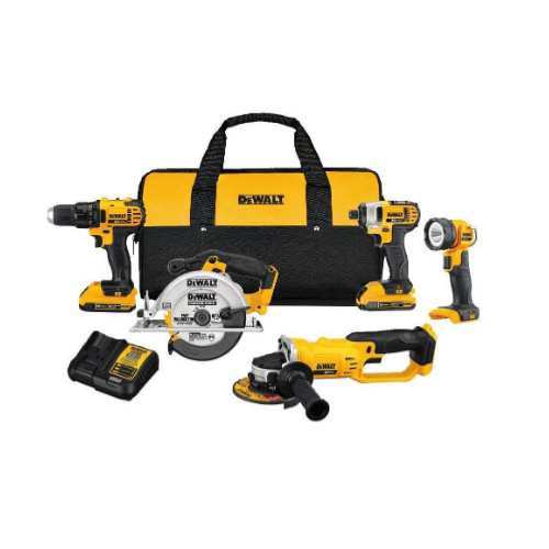 DEWALT 20V MAX Combo Kit, Compact 5-Tool Via Amazon