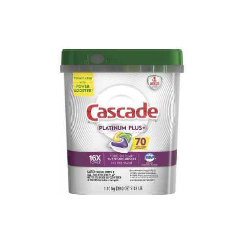 70 Cascade Platinum Plus Lemon Dishwasher Detergent Actionpacs Via Amazon