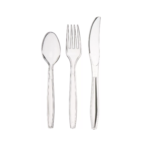 AmazonBasics Disposable, Clear Plastic Utensil Cutlery - 1800-Piece Set Via Amazon