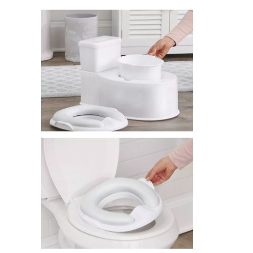 2-in-1 Potty  Grow with Me & On The Go,  Removable Seat, Flushing Sound Via Amazon