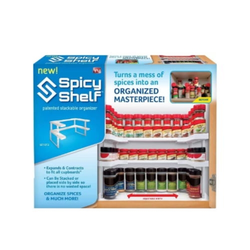 Spicy Shelf Spice Rack and Stackable Organizer 1 Set of 2 shelves Via Amazon