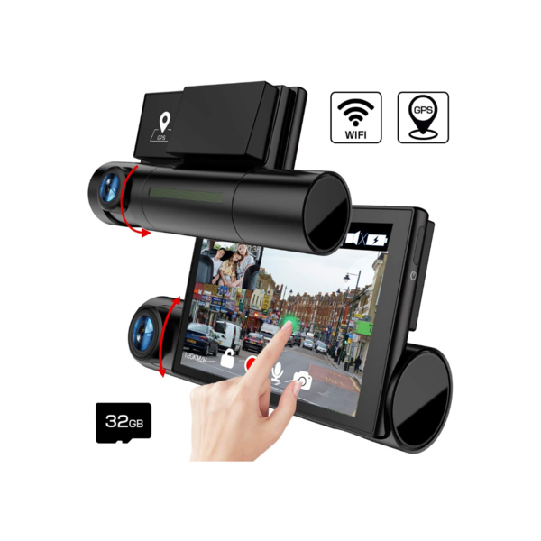 Front And Rear Dash Camera Via Amazon