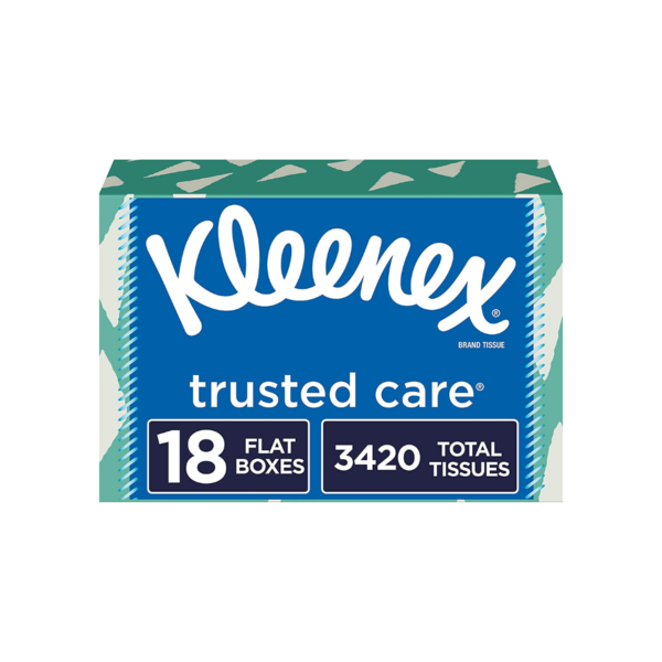 18 Boxes Of 190 Kleenex Trusted Care Facial Tissues Via Amazon