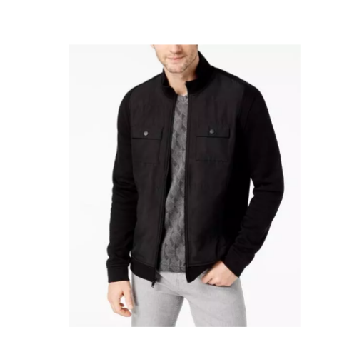 Alfani Reyes Mixed-Media Jacket (2 Colors) Via Macy's