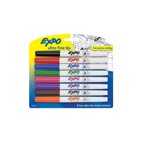 EXPO Low-Odor Dry Erase Markers, 8-Count Via Amazon