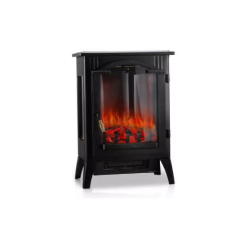 Electric Wood Stove Fireplace Heater with Thermostat Via Amazon