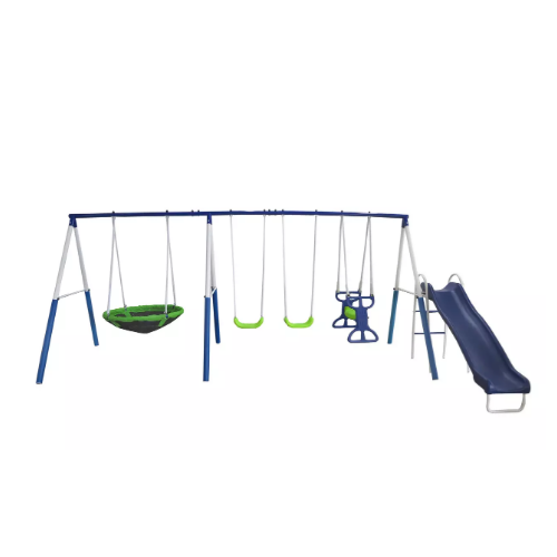 XDP Recreation All Star Playground Metal Swing Set Via Walmart