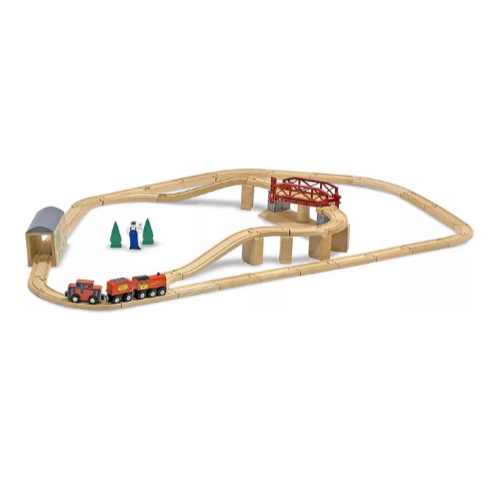 Melissa & Doug Swivel Bridge Train Set Via Amazon